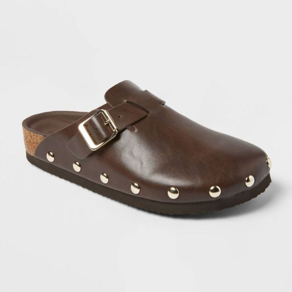 Women's Lee Clog Mule Flat - Universal Thread Brown 6